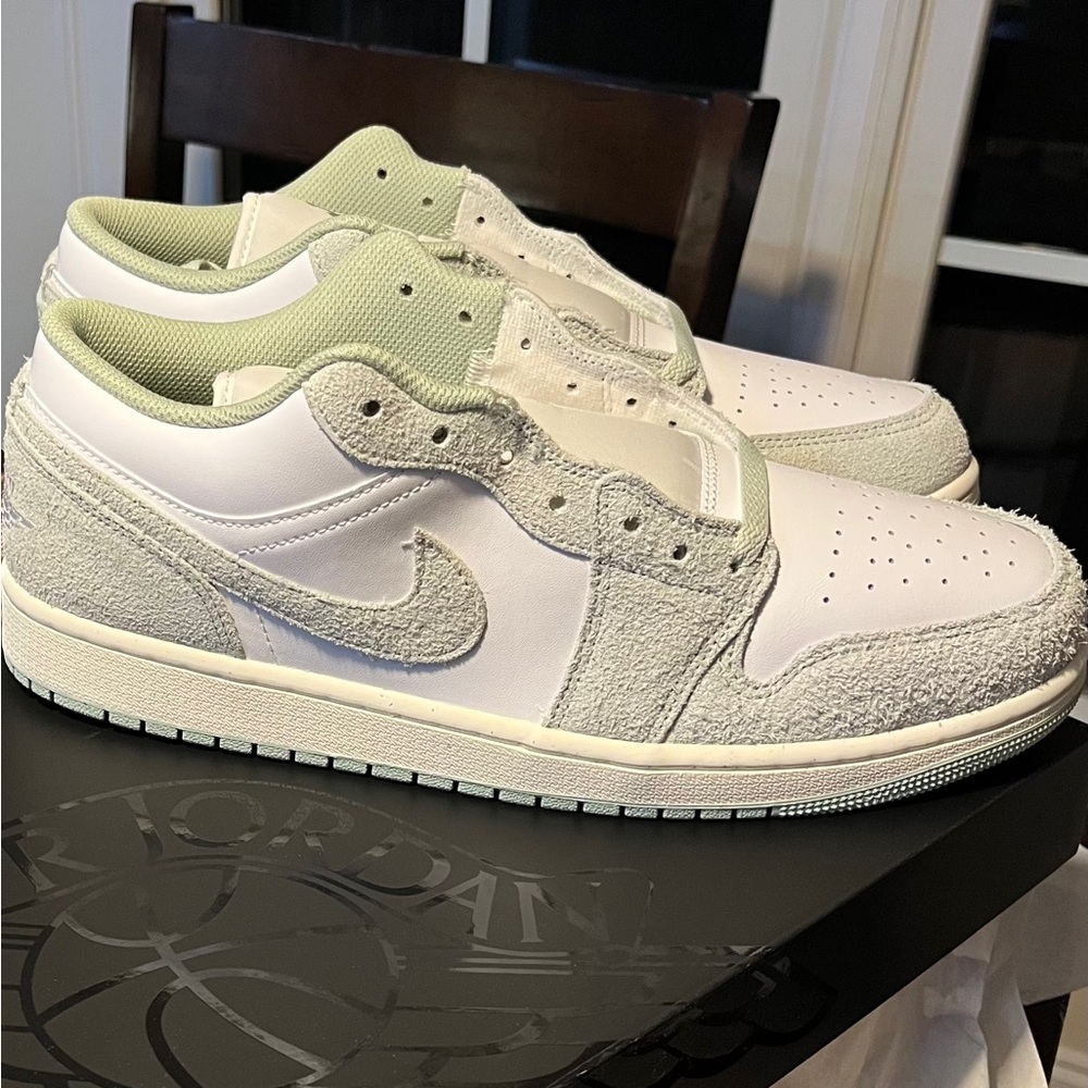 Nike Air Jordan 1 Low White and Light Green